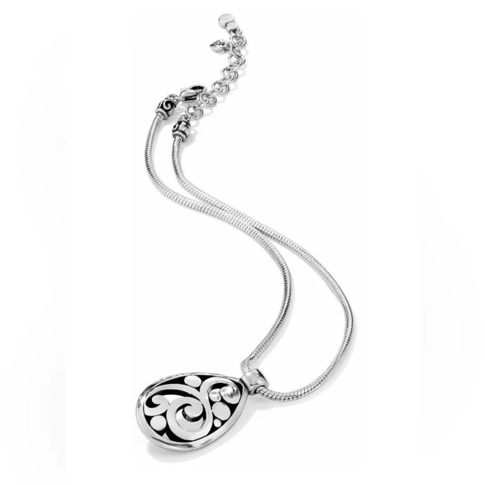 🩷 BRIGHTON Contempo Pear- Shaped Pendant Adjustable Necklace - Picture 7 of 8